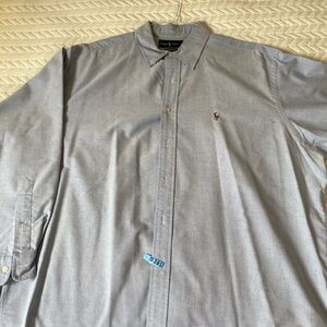 Ralph Lauren Men's Casual Gray Button Down Shirt